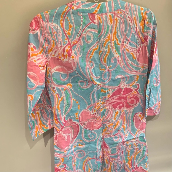 EUC Lilly Pulitzer Jelly Fish Tunic / Swimsuit Coverup - Sz small - Picture 3 of 3